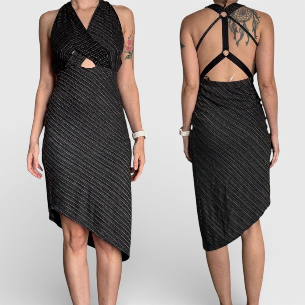 Free People Temptress Dress  Grunge Whimsigoth Indie Sleaze Midi Strappy Back